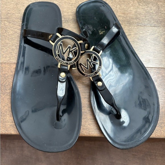Michael Kors Black Jelly Sandals - Picture 2 of 5